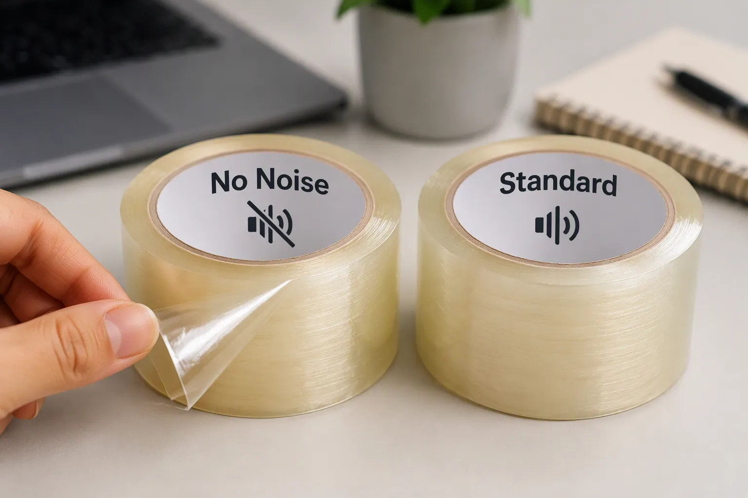 No Noise vs Standard BOPP Tape: 2026 Comparison Guide